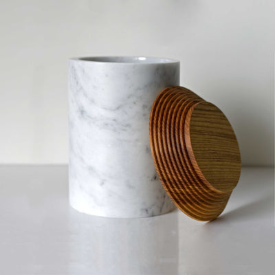 Marble and Ash Wood Container IS 011