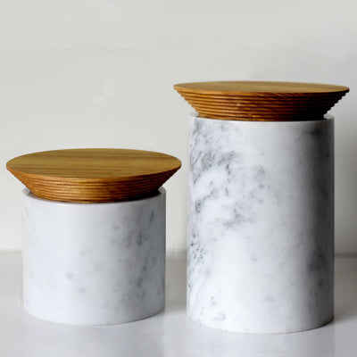 Marble and Ash Wood Container IS 02