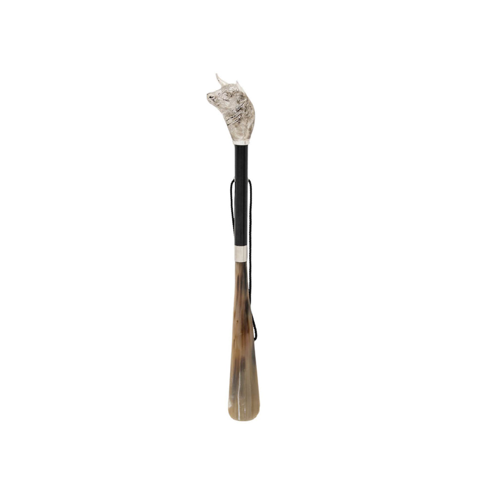 Shoehorn BULL with Brass Handle 02