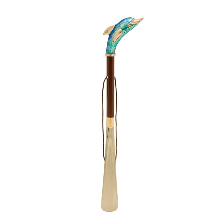Shoehorn DOLPHIN with Enameled Brass Handle 02