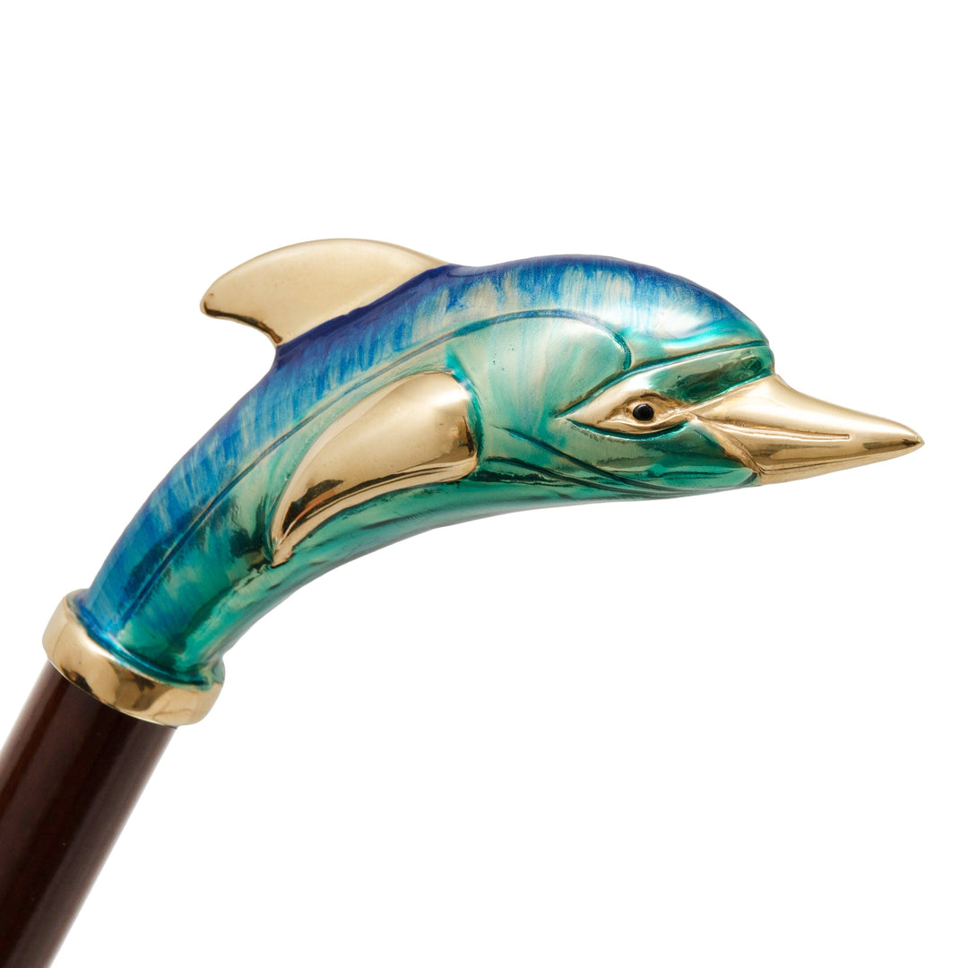Shoehorn DOLPHIN with Enameled Brass Handle 05