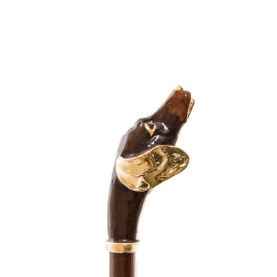 Shoehorn DACHSHUND with Enameled Brass Handle 03