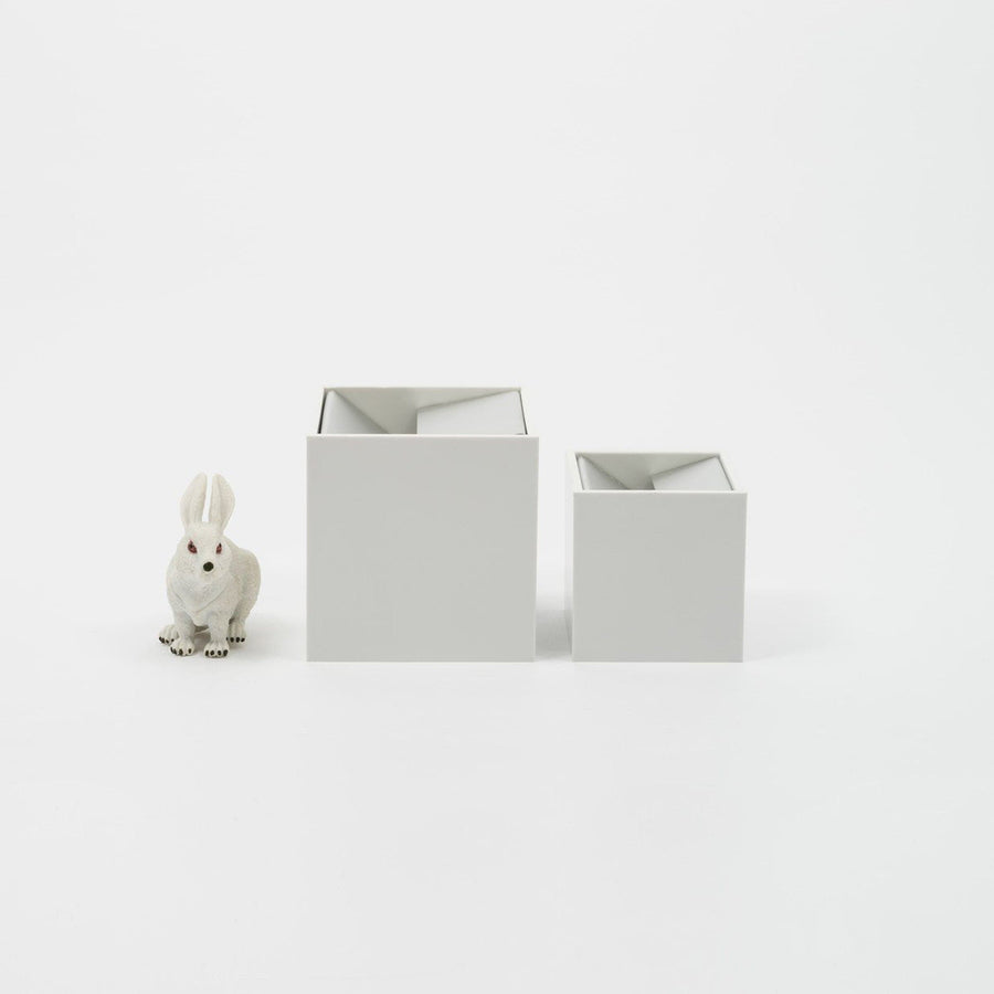 Aluminum Ashtray CUBO Set of Four by Bruno Munari for Danese Milano 01