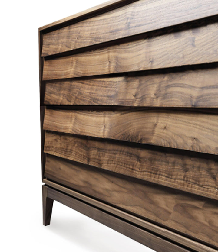 Walnut Wood Chest of Drawers LILIALE 07