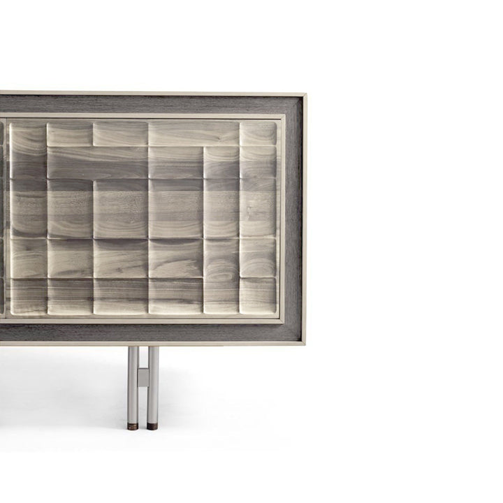 Grey Walnut Wood Sideboard QUADRA Futura Doors 03