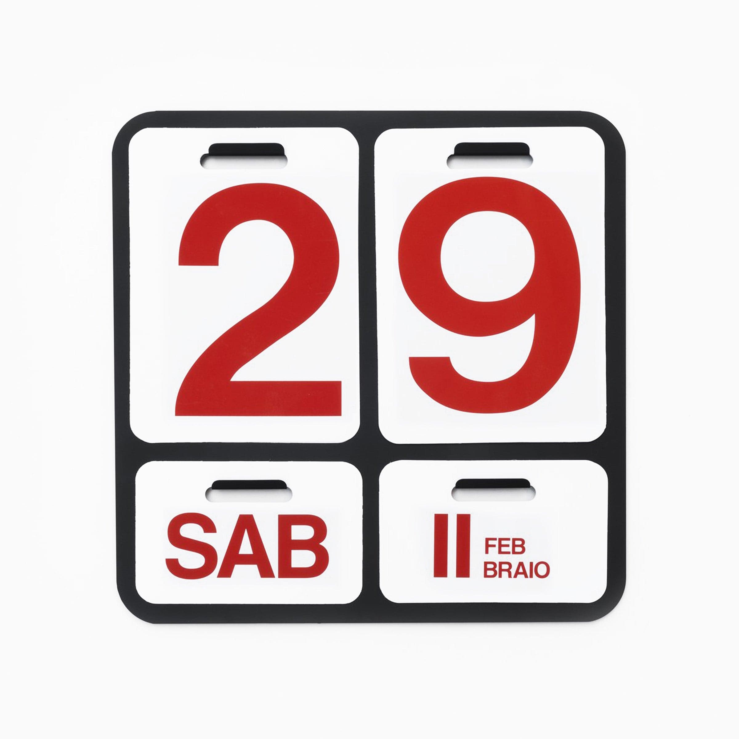 Wood Perpetual Calendar BILANCIA Set of Two by Enzo Mari for