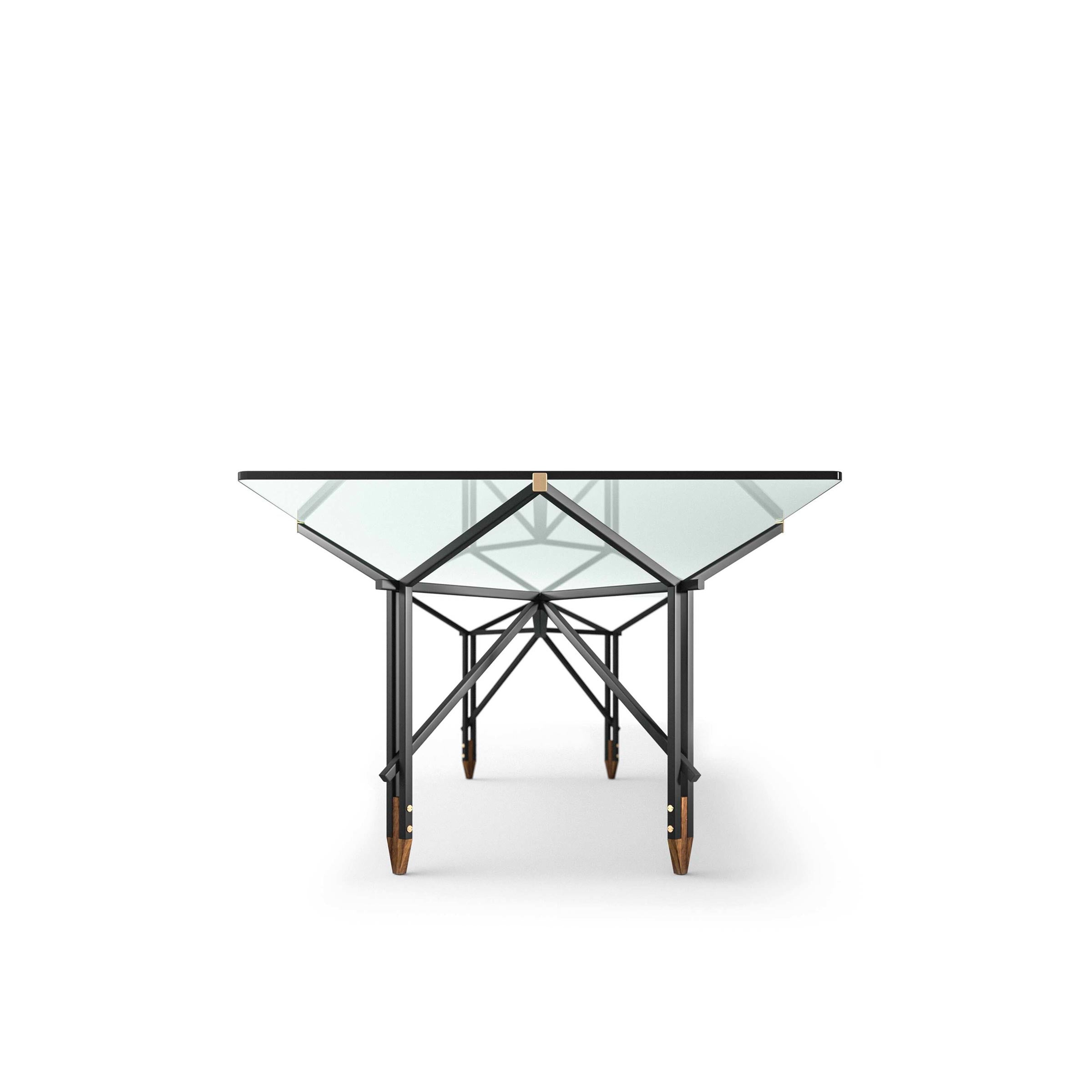 Glass and Metal Dining Table OLIMPINO by Ico Parisi for Cassina