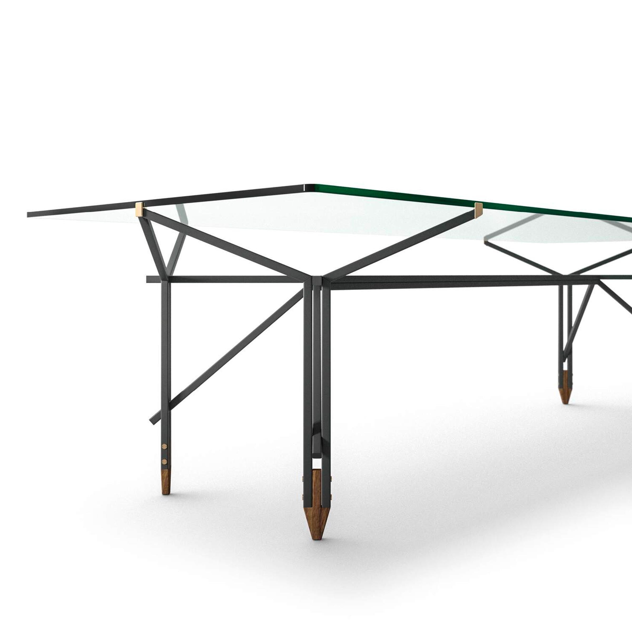 Glass and Metal Dining Table OLIMPINO by Ico Parisi for Cassina