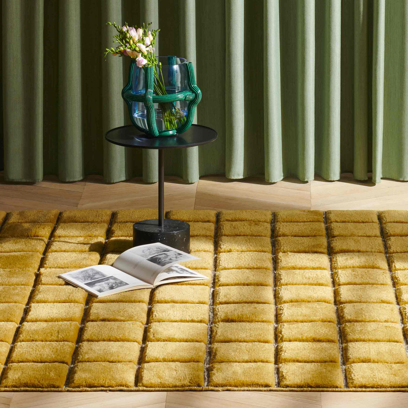 Wool Rectangular Carpet SAHARA GRID, designed by Cassina 02