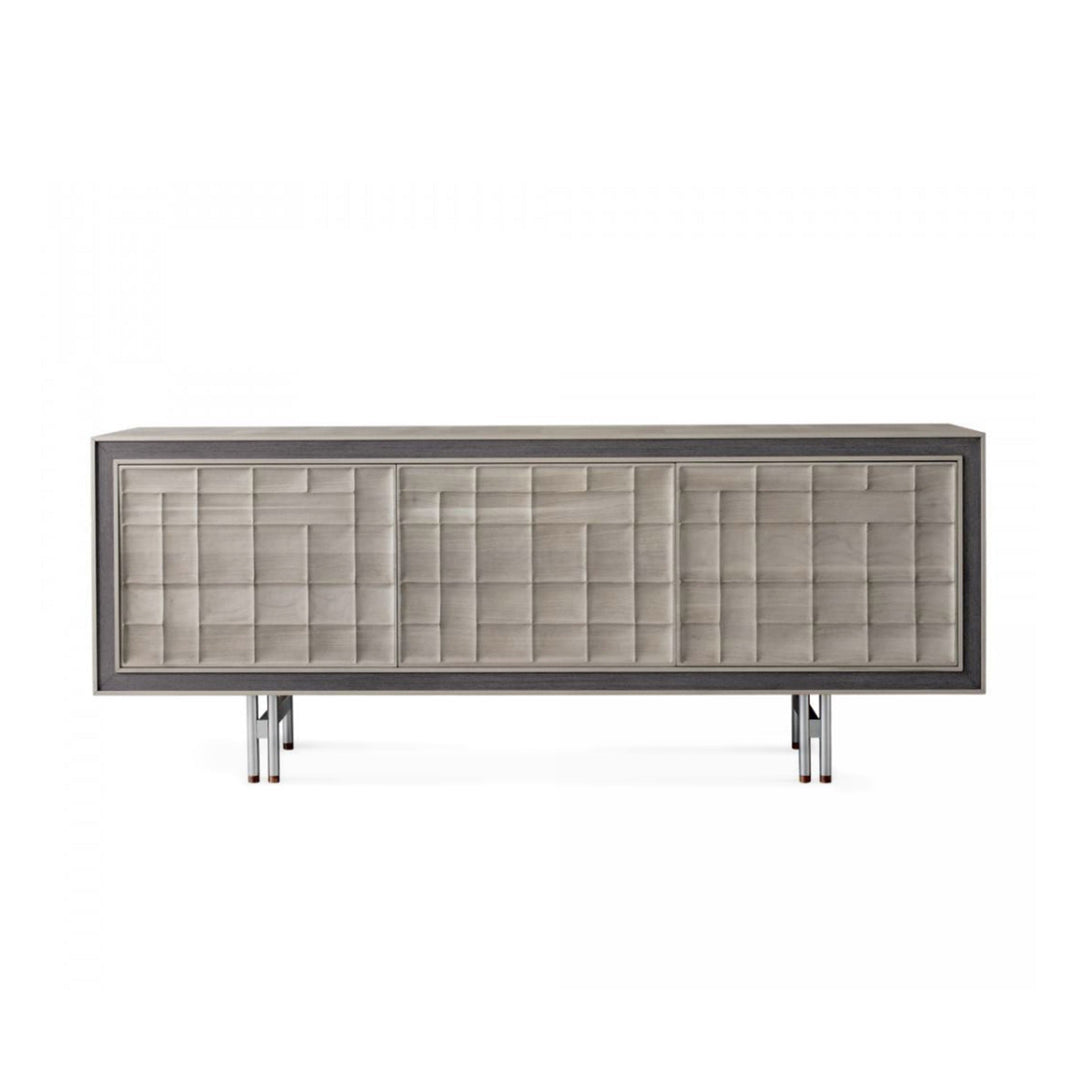 Grey Walnut Wood Sideboard QUADRA Futura Doors 01