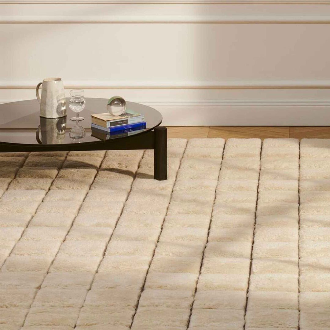 Wool Rectangular Carpet SAHARA GRID by Cassina - Design Italy