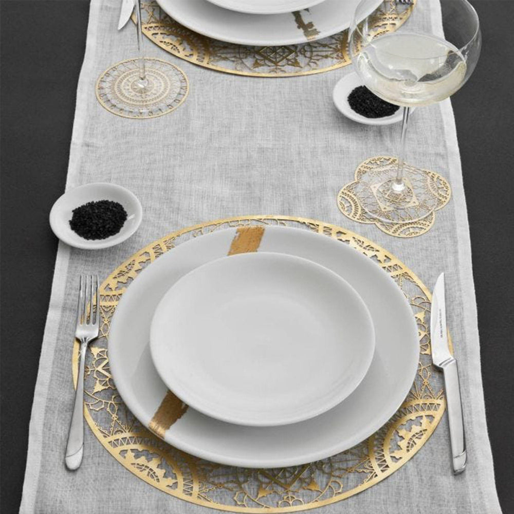 Round Brass Placemat ITALIC LACE by Maurizio Galante & Tal Lancman for Driade 02