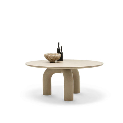 Wood Round Dining Table ELEPHANTE by Marcantonio for Mogg 06