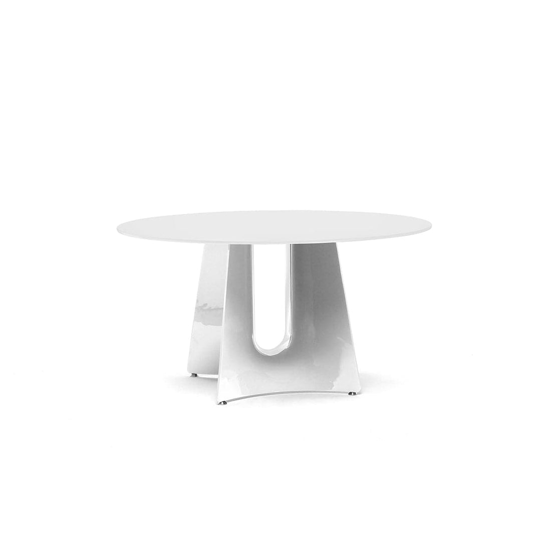 Aluminum Round Table BENTZ 140 White by Jeff Miller 01