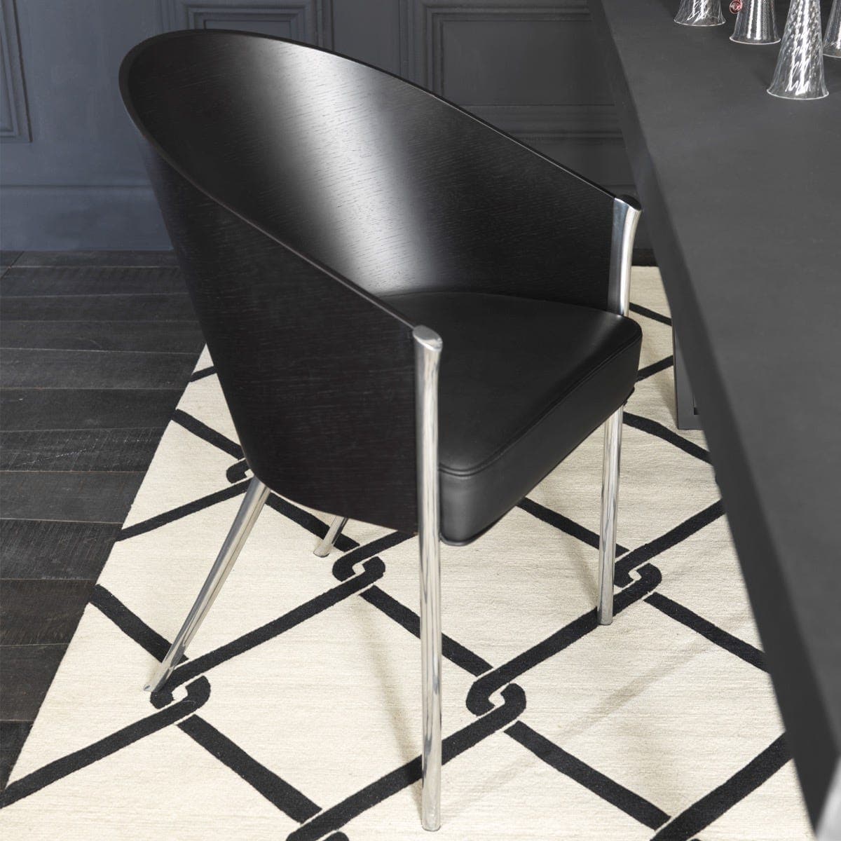 Chair KING COSTES Black by Philippe Starck for Driade 03