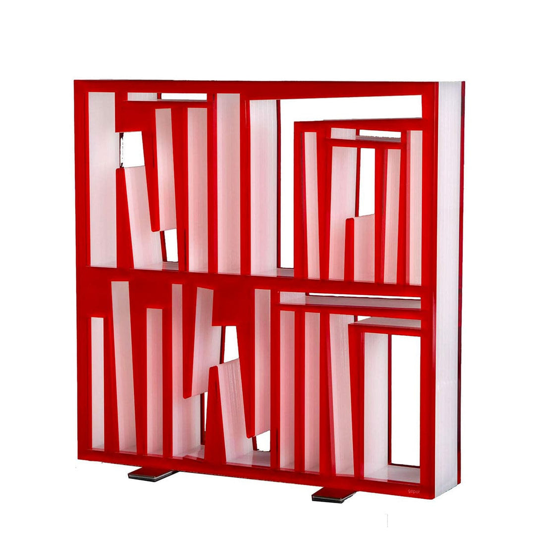 Plexiglass Red Bookshelf BOOKSHAPE Small - Limited Edition 01