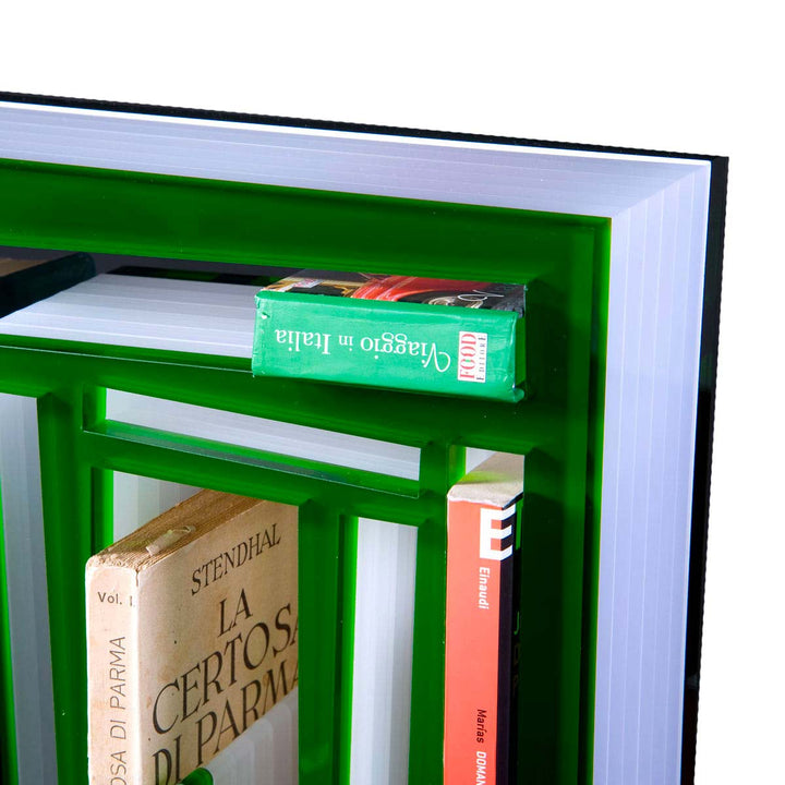 Plexiglass Green Bookshelf BOOKSHAPE Small Limited Edition 08