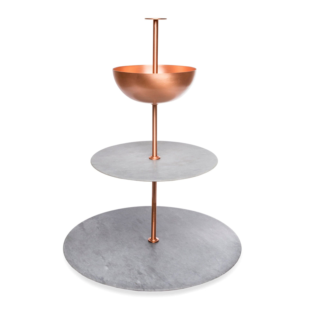 Three Tier Marble and Copper Stand LUNAR CYCLE by Elisa Ossino for Paola C 01