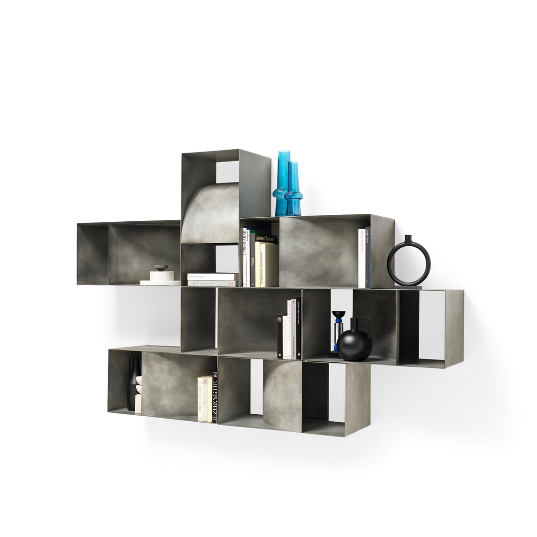Wall-Mounted Metal Storage Unit JUDD PENSILE by Alessandro Di Prisco for Mogg 01