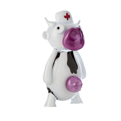 Murano Glass Sculpture NURSING COW by Wave Murano Glass 01