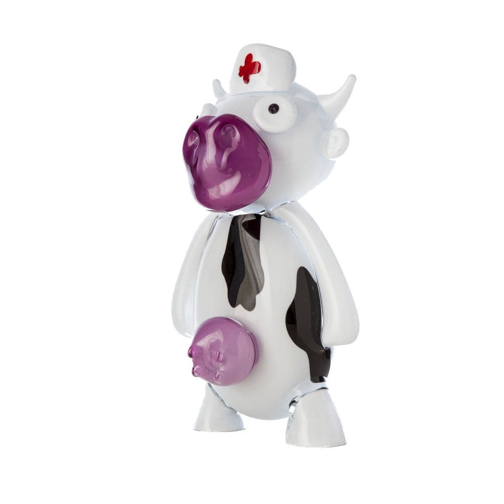 Murano Glass Sculpture NURSING COW by Wave Murano Glass 02