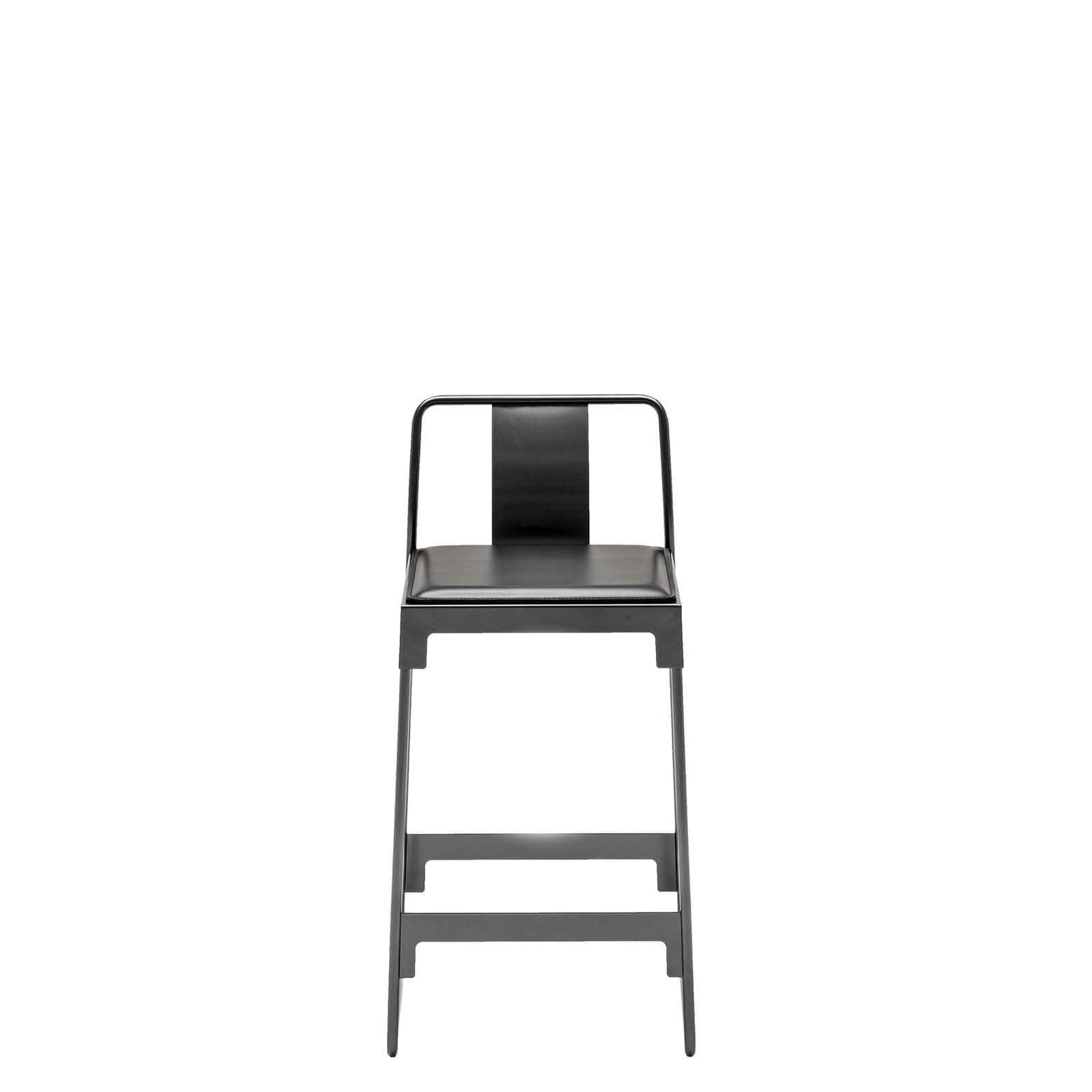 Steel and Leather High Stool MINGX by Konstantin Grcic for Driade 01