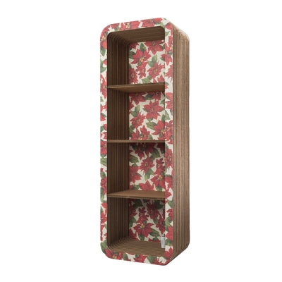Modular Cardboard Bookcase MORETTO 135 Christmas Closed Back 01