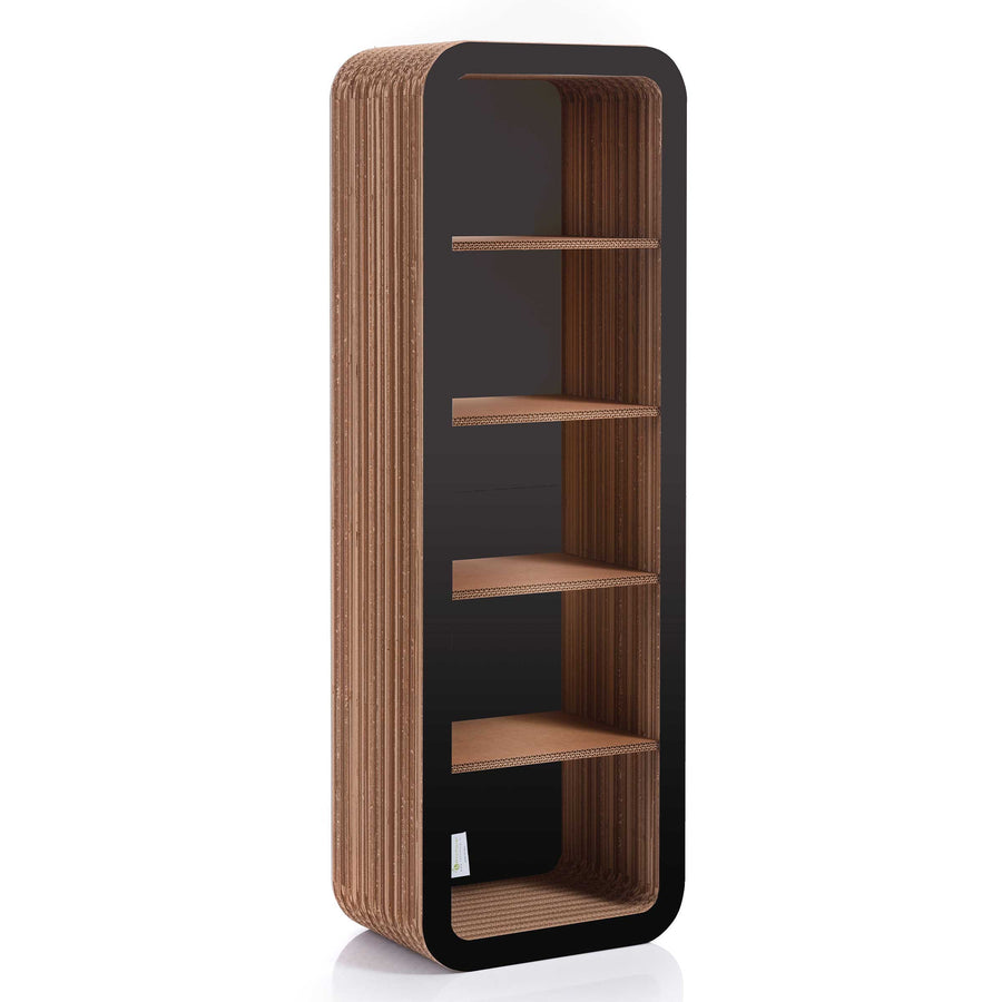 Modular Cardboard Bookcase MORETTO 135 Closed Back 01