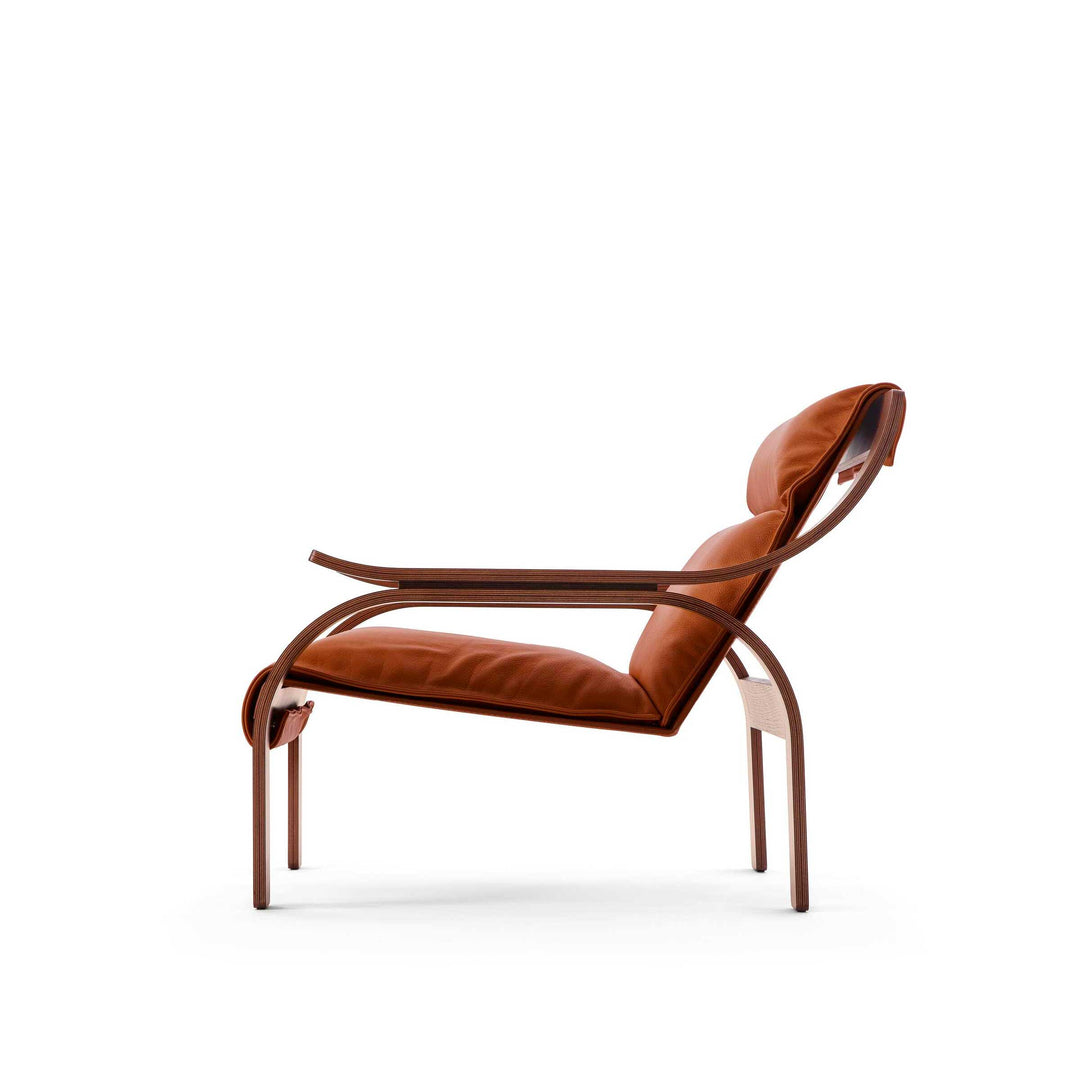 Upholstered Wood Armchair WOODLINE, designed by Marco Zanuso for Cassina