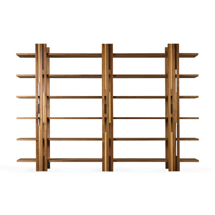 Walnut Wood Bookcase GRAVITA' 01