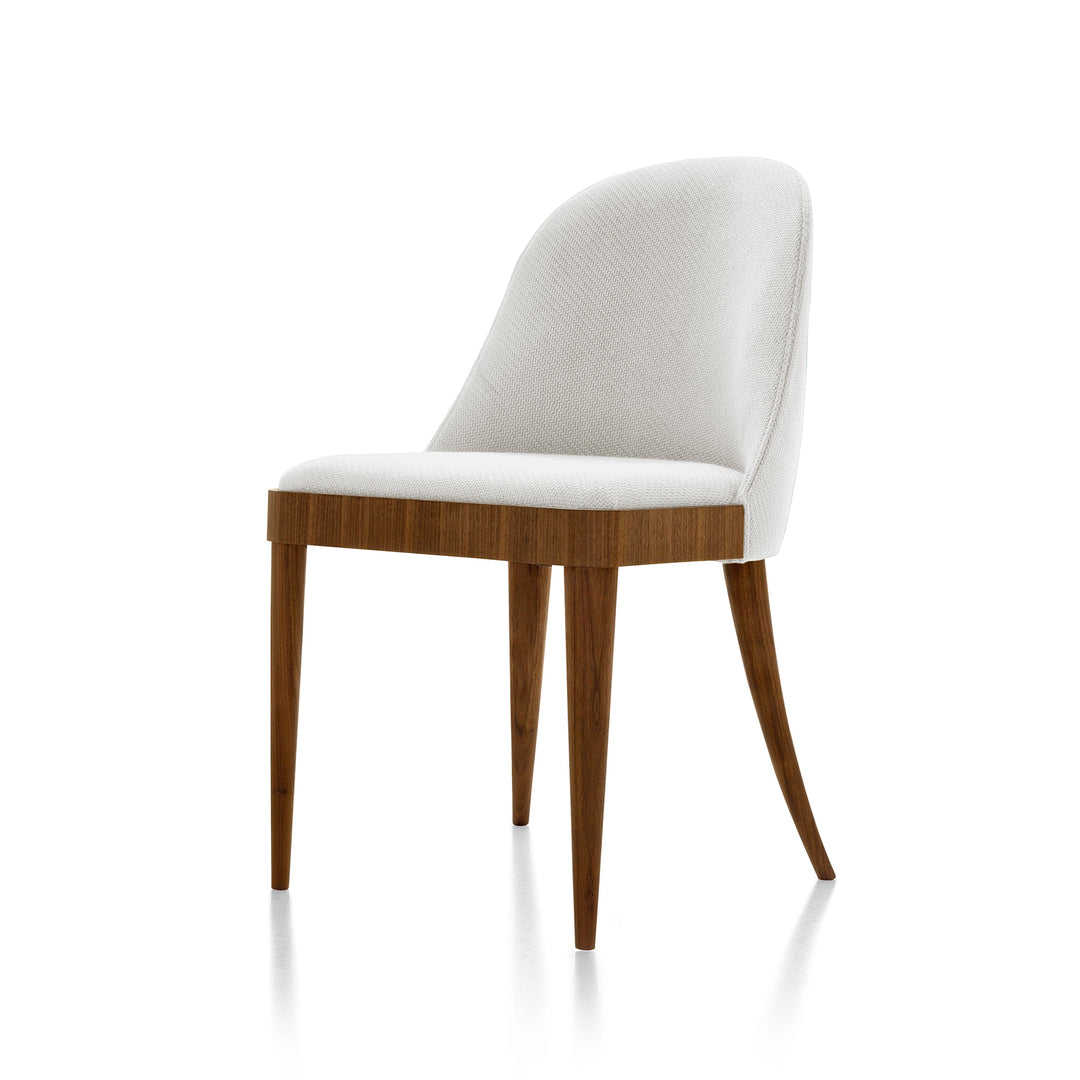 Natural Walnut Wood Upholstered Chair CORDIALE 07