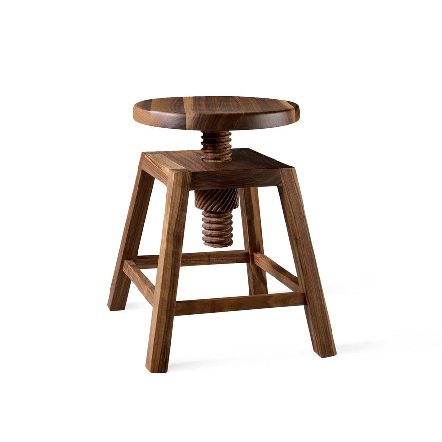 Walnut Wood Stool INVITO Short 01