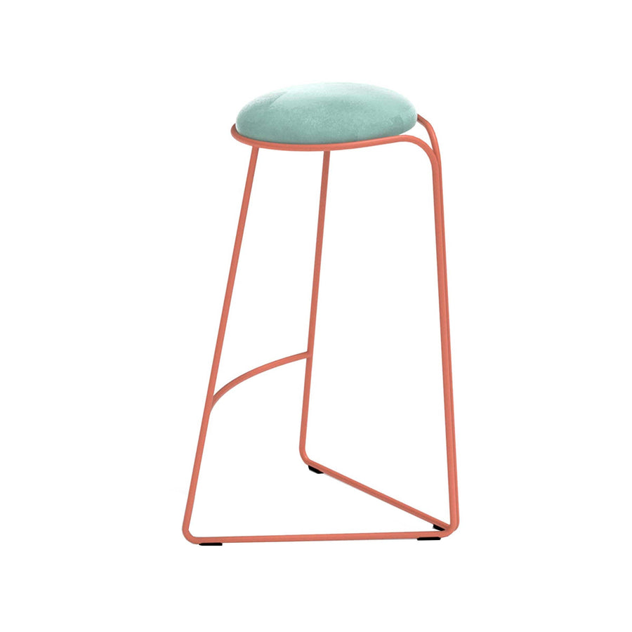 Upholstered FLOW HI Stool by Enrico Girotti 01