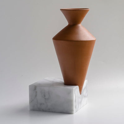 Terracotta Vase TRASCORSO Tall 03