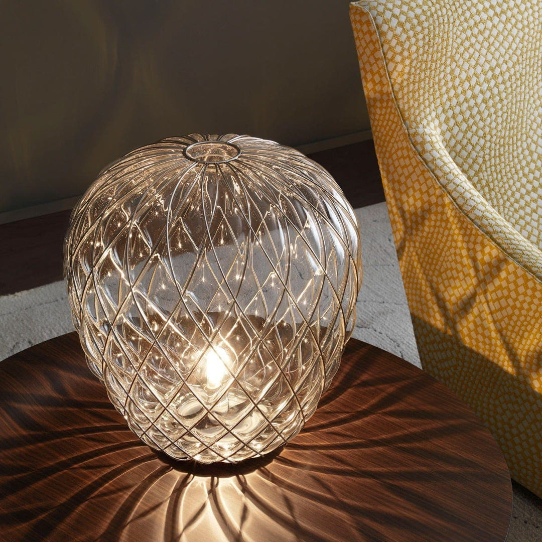 Table Lamp PINECONE Large Chrome by Paola Navone for FontanaArte 01