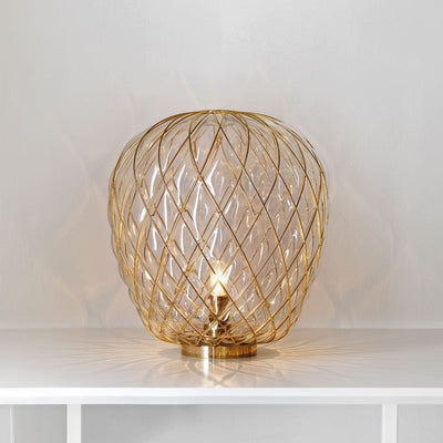 Table Lamp PINECONE Large Gold by Paola Navone for FontanaArte 01