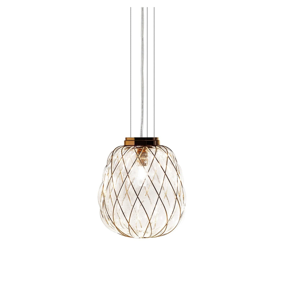 Suspension Lamp PINECONE Medium Gold by Paola Navone for FontanaArte 01