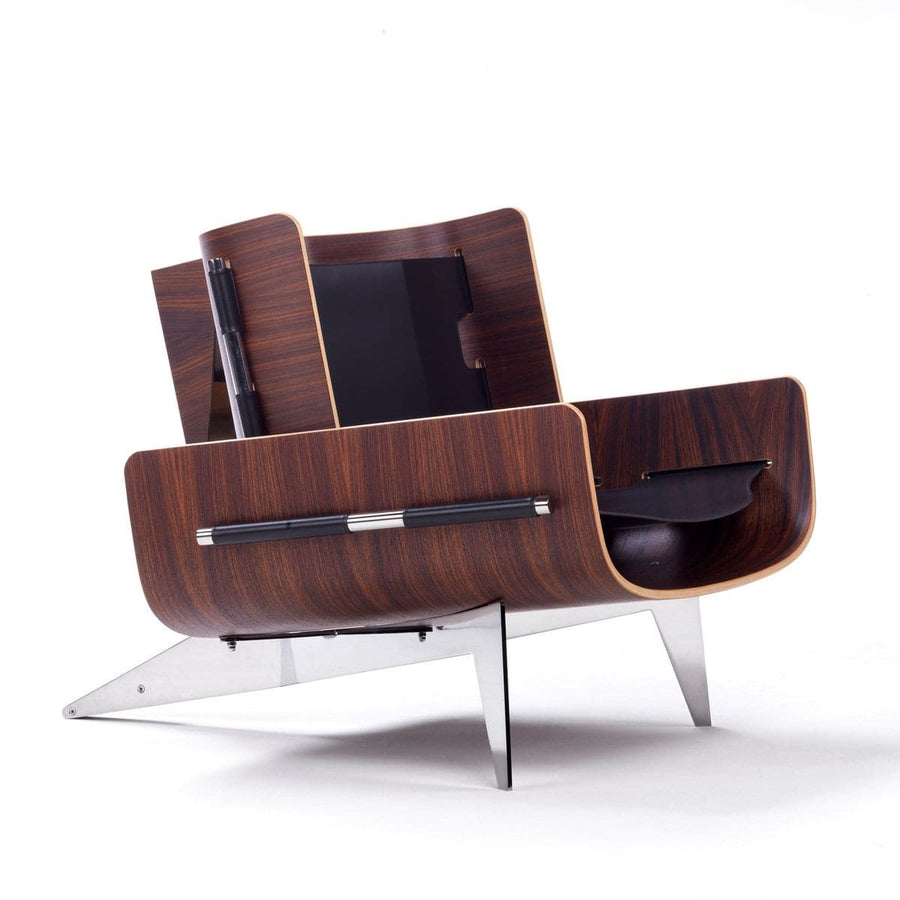 Wood and Leather Armchair LA POLTRONA by Mauro Baronchelli 01