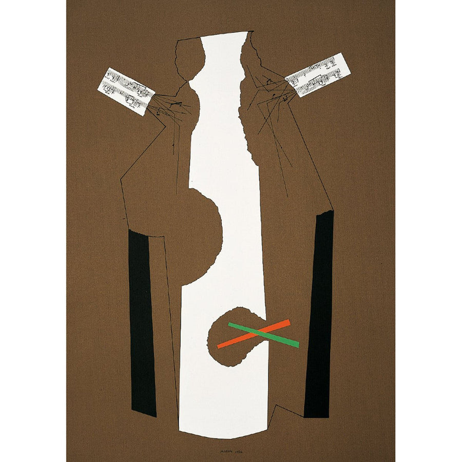 Silkscreen Print RICOSTRUZIONE TEORICA DI UN OGGETTO IMMAGINARIO Brown by Bruno Munari - 70x50cm 01