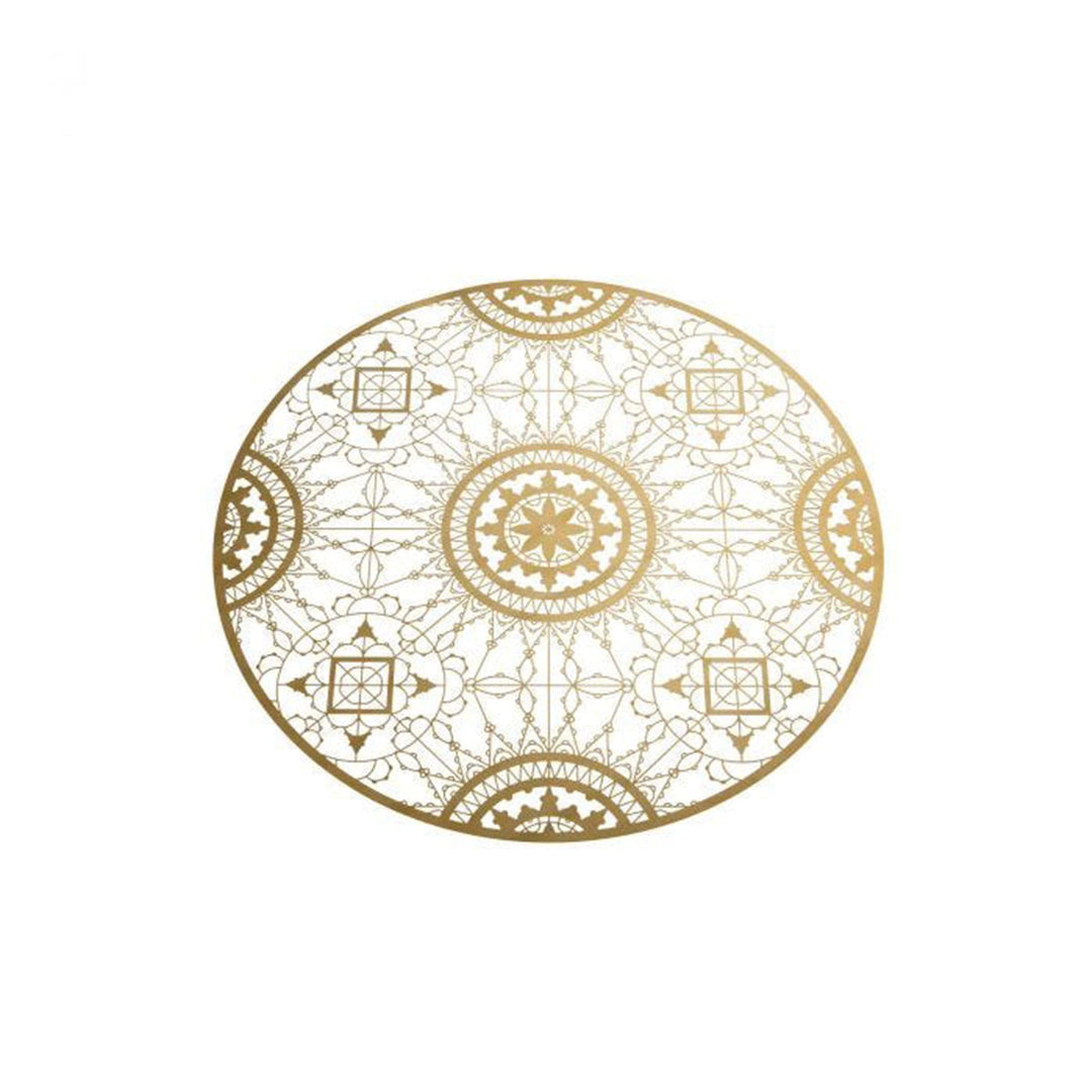 Round Brass Placemat ITALIC LACE by Maurizio Galante & Tal Lancman for Driade 01