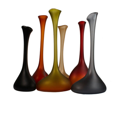 Murano Glass Vase TAMARINDO LARGE Sandblasted by Wave Murano Glass 01