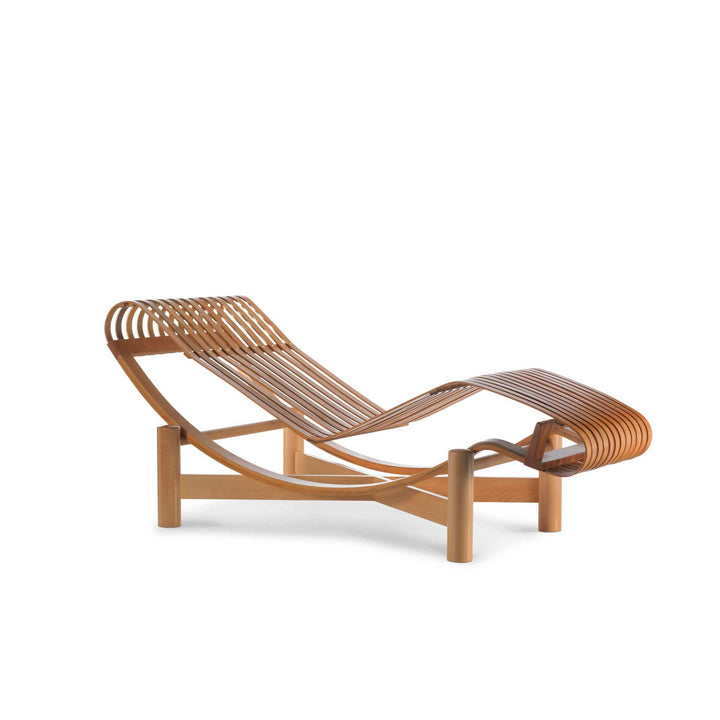 Wood Chaise Lounge TOKYO CHAISE LOUNGE, designed by Charlotte Perriand for Cassina