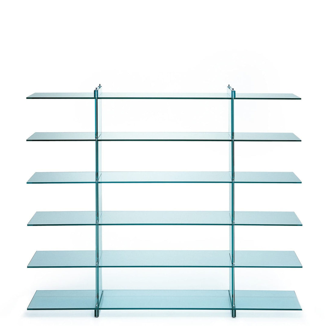 Glass Bookshelf TESO LIBRERIA by Renzo Piano for FontanaArte 01