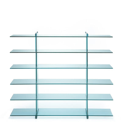 Glass Bookshelf TESO LIBRERIA by Renzo Piano for FontanaArte 01