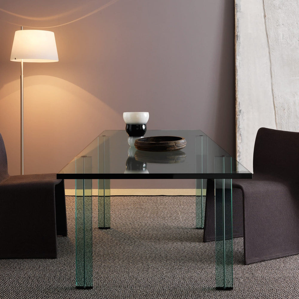 Glass Dining Table TESO TAVOLO by Renzo Piano for FontanaArte 02