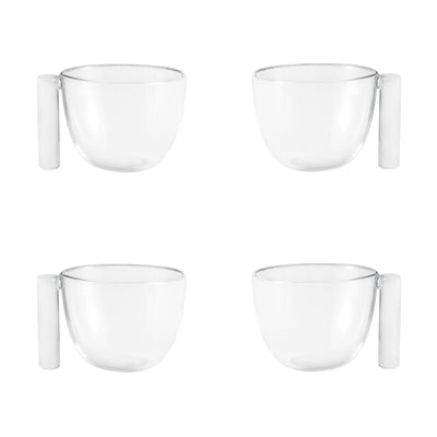Blown Glass Cups THE WARM Transparent Set of Four by Neri & Hu for Paola C 01