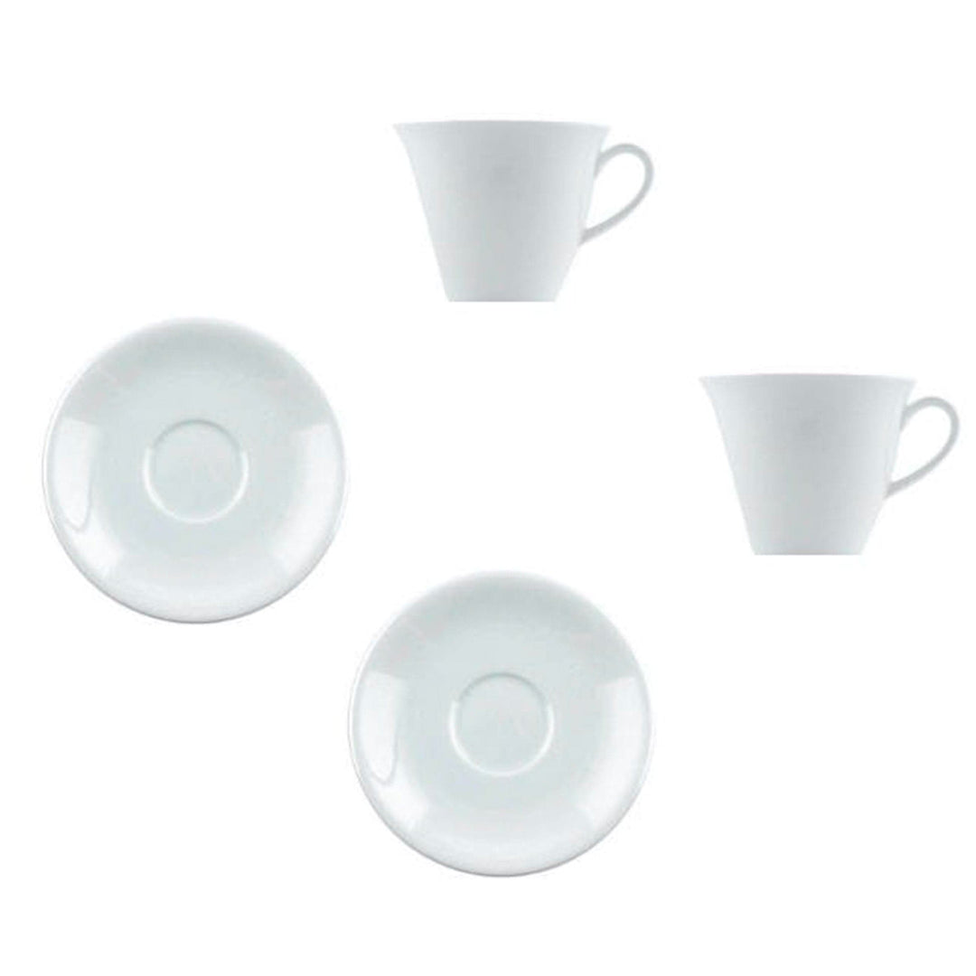 Espresso Cup & Saucer Set of Four THE WHITE SNOW by Antonia Astori for Driade 01